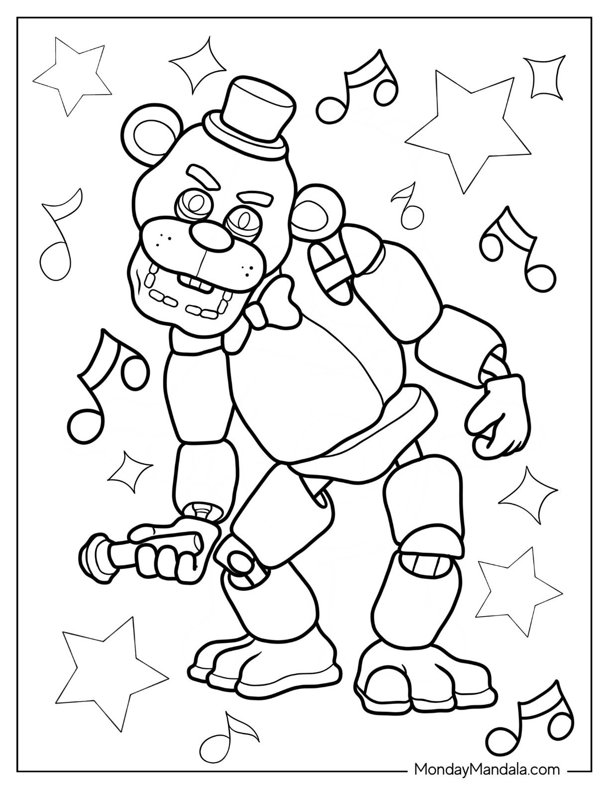 24 Five Nights At Freddie s Coloring Pages Free PDF Printables 