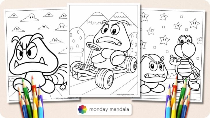 Goomba Coloring Pages Featured Image