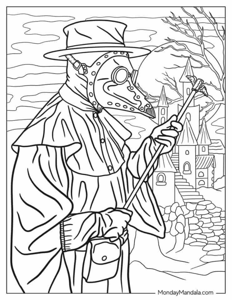 40 Horror Coloring Pages (Free PDF Printables)