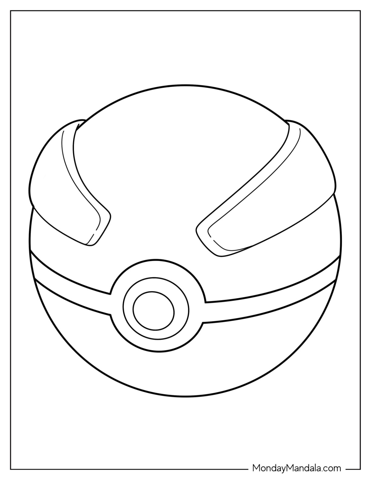 Pokeball Coloring Page Pokeball Coloring Page