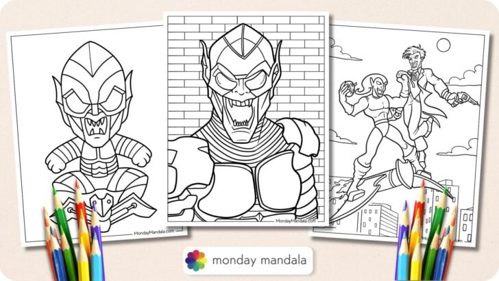 Green Goblin Coloring Pages Featured Image