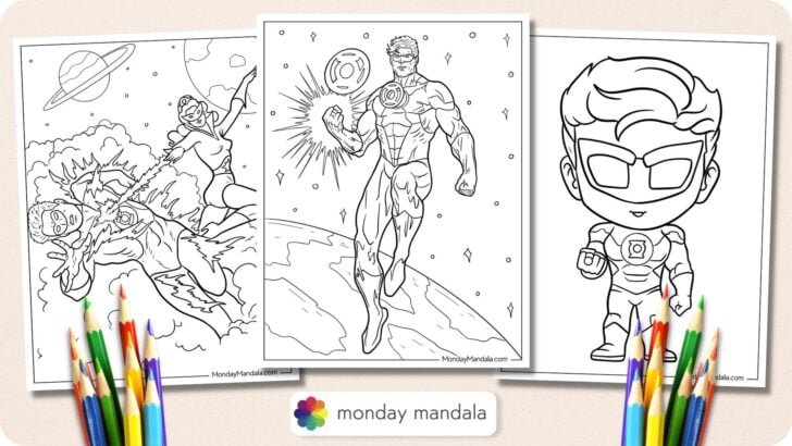 Green Lantern Coloring Pages Featured Image
