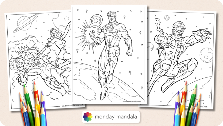 Green Lantern Coloring Pages Featured Image v2