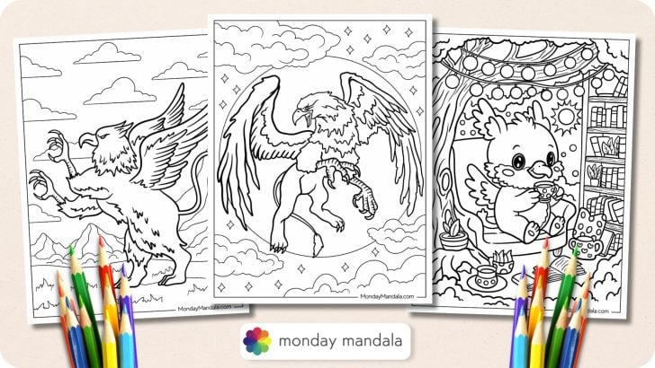 Griffin Coloring Pages Featured Image v2