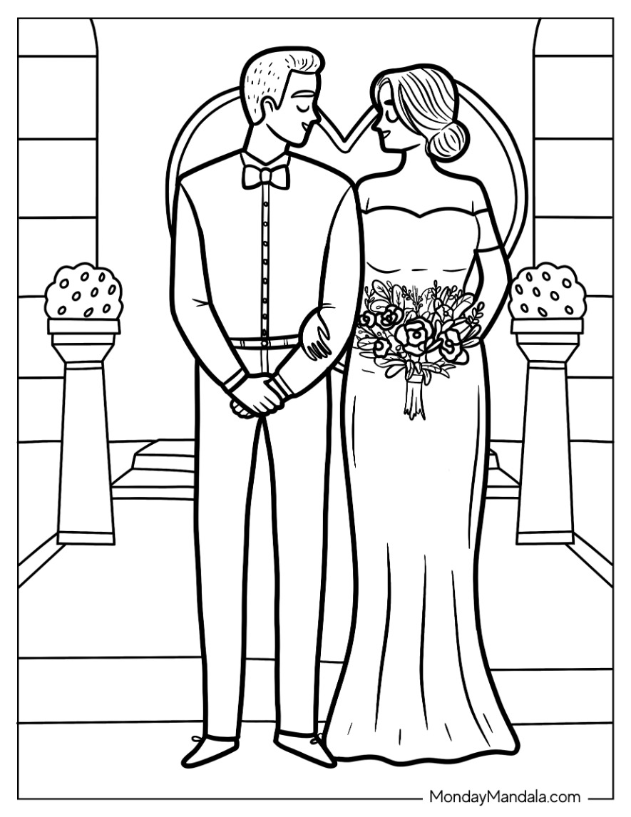 Wedding Coloring Pages Pdf 60 Photos Astyledwedding Wedding Coloring Pages Pdf 60 Photos Astyledwedding
