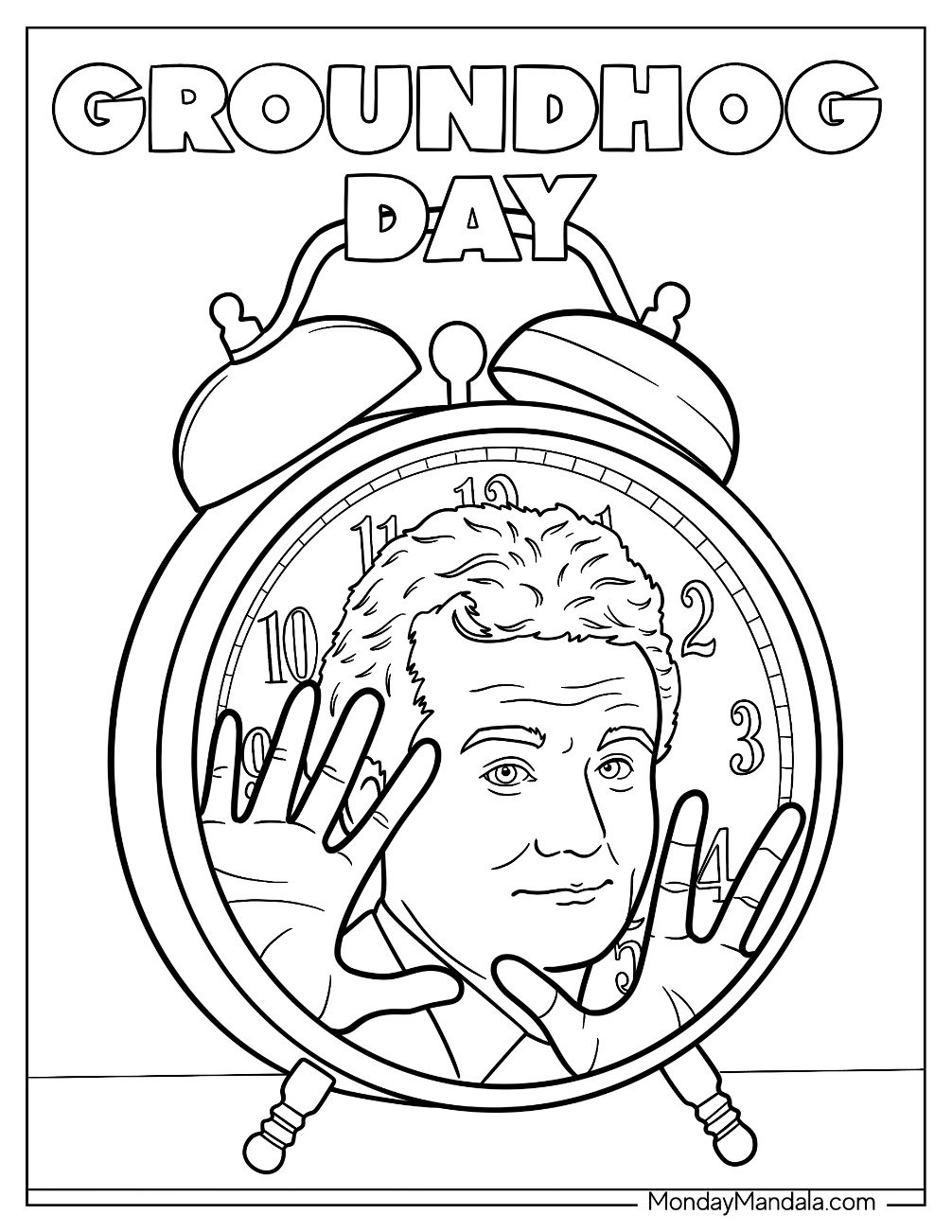 Groundhog Day Coloring Page Of Movie Poster
