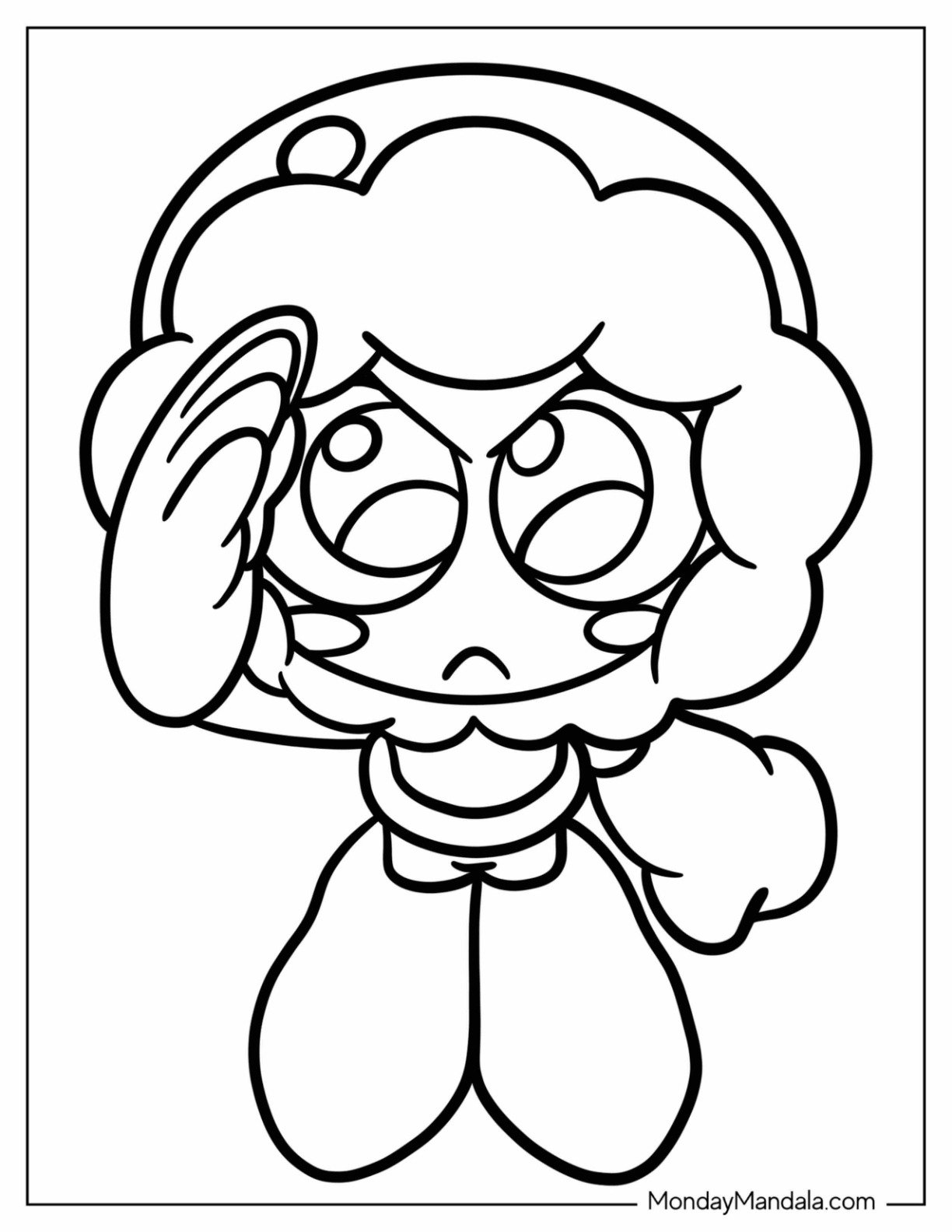 Mega Man Coloring Page Of Grumpy Ice Man Outline For Preschoolers