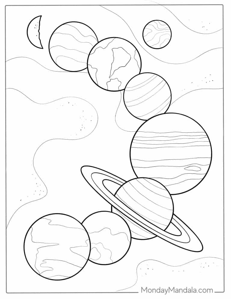 20 Solar System Coloring Pages (Free PDF Printables)