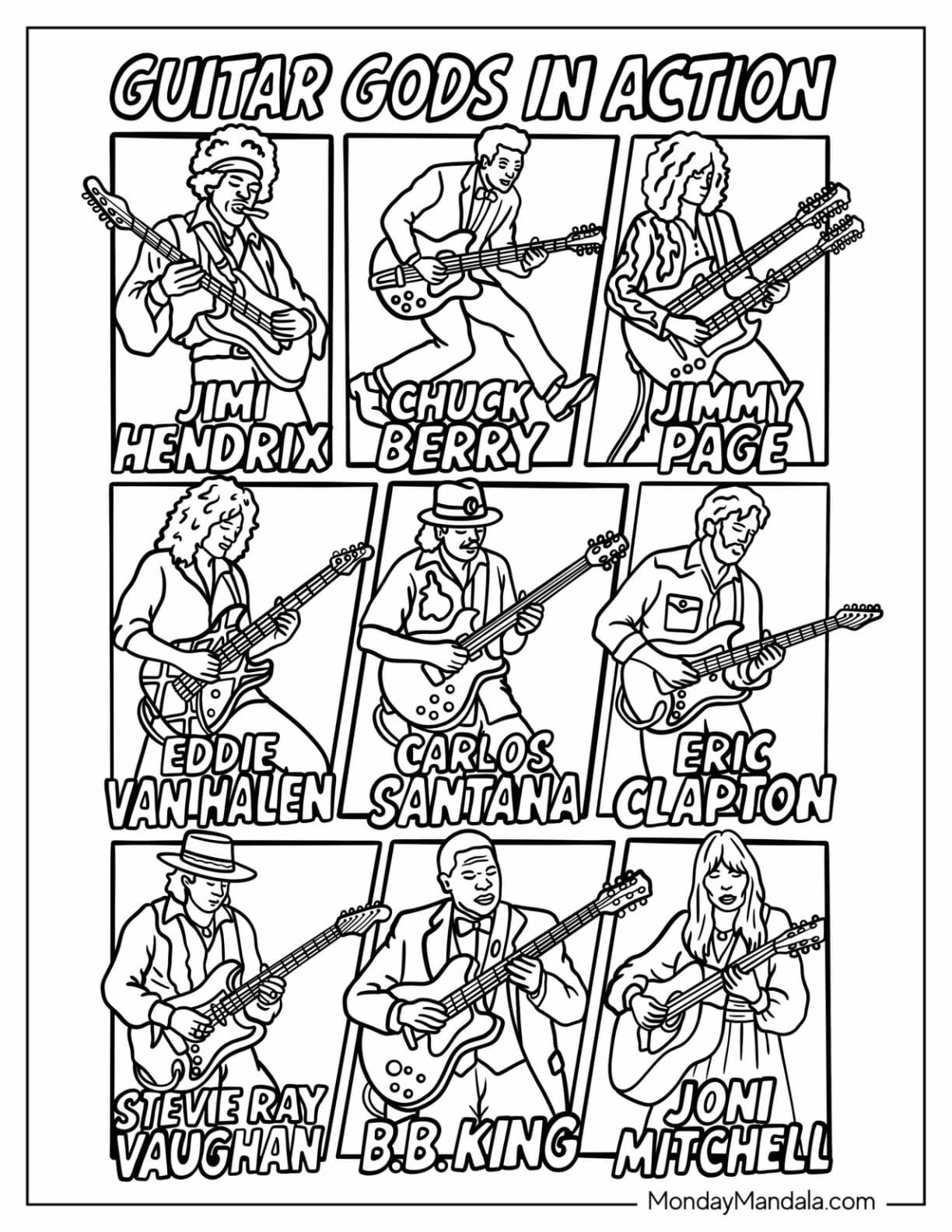 Guitar Gods in Action Poster