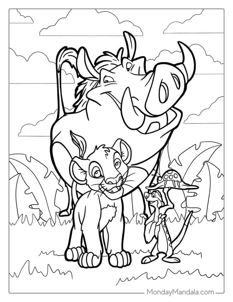 The Lion King Hakuna Matata Coloring Pages