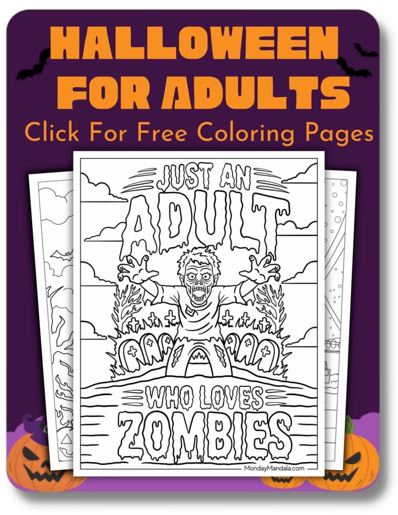 Halloween Coloring Pages for Adults for Halloween