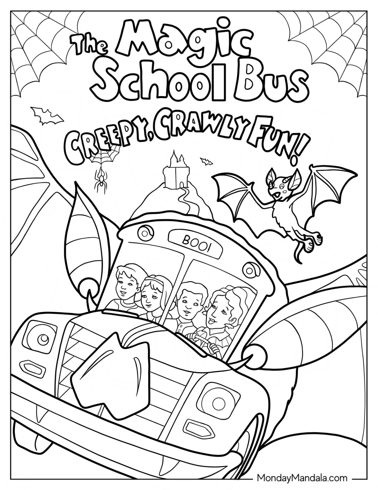 Magic School Bus Coloring Pages Pdf Free