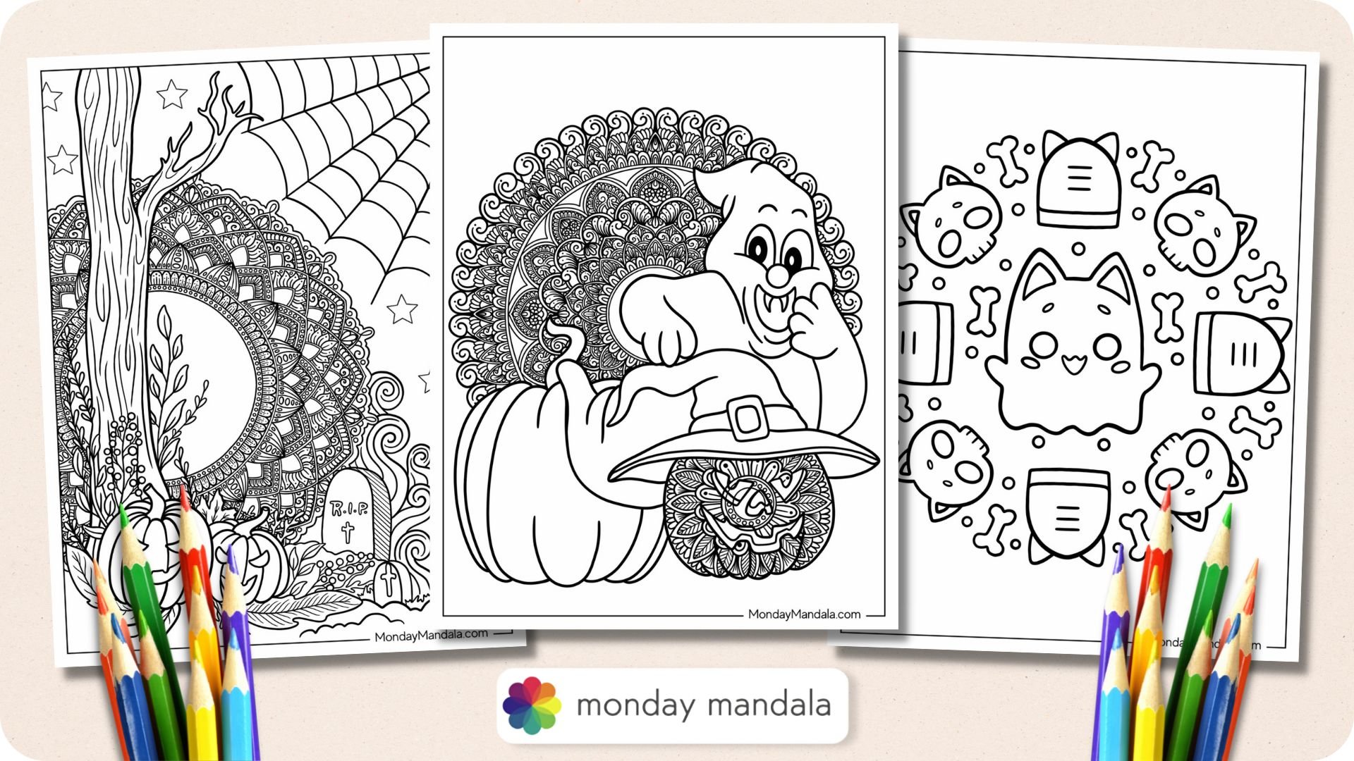 Free coloring pages for you to print - Monday Mandala