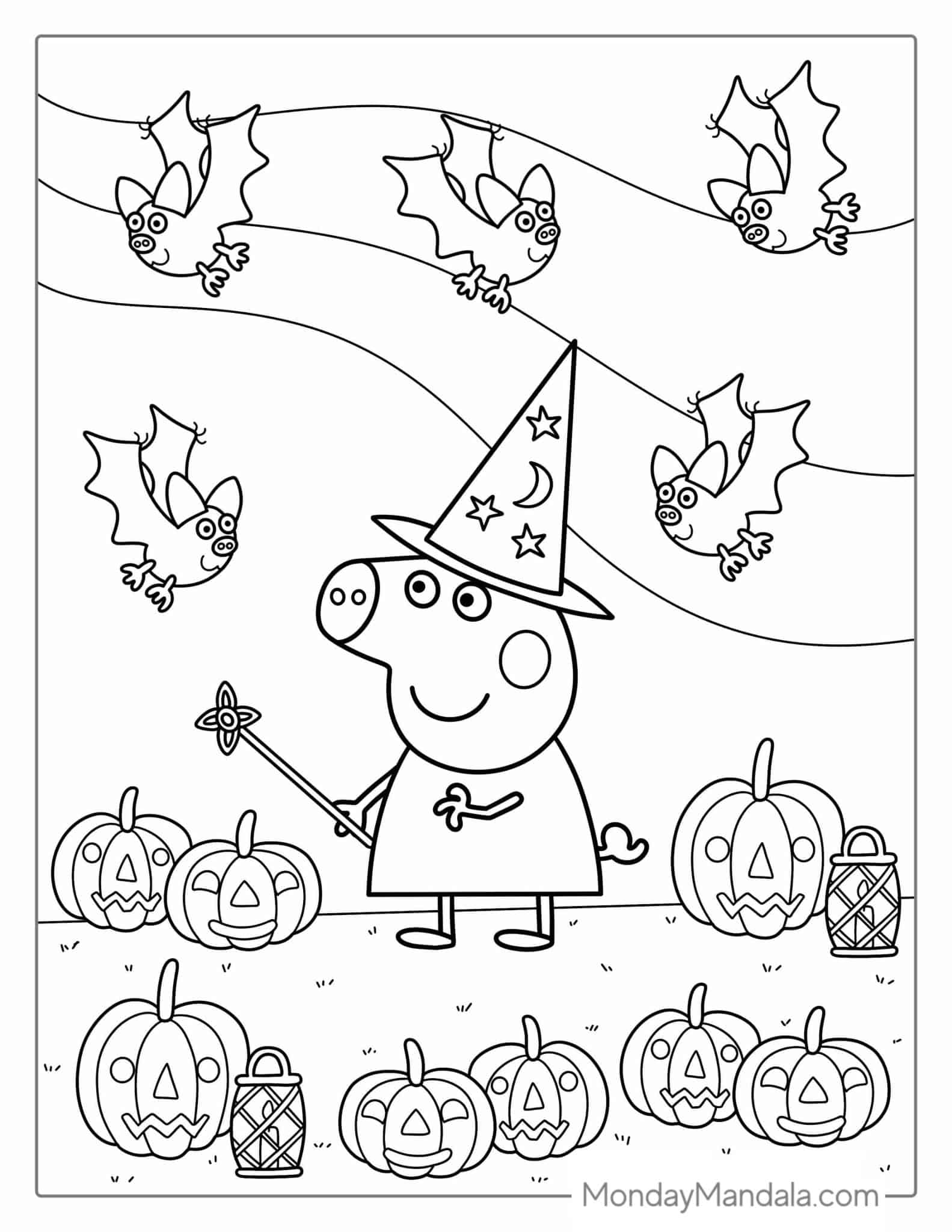 50 Peppa Pig Coloring Pages (Free PDF Printables)