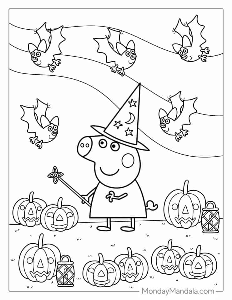 50 Peppa Pig Coloring Pages (Free PDF Printables)