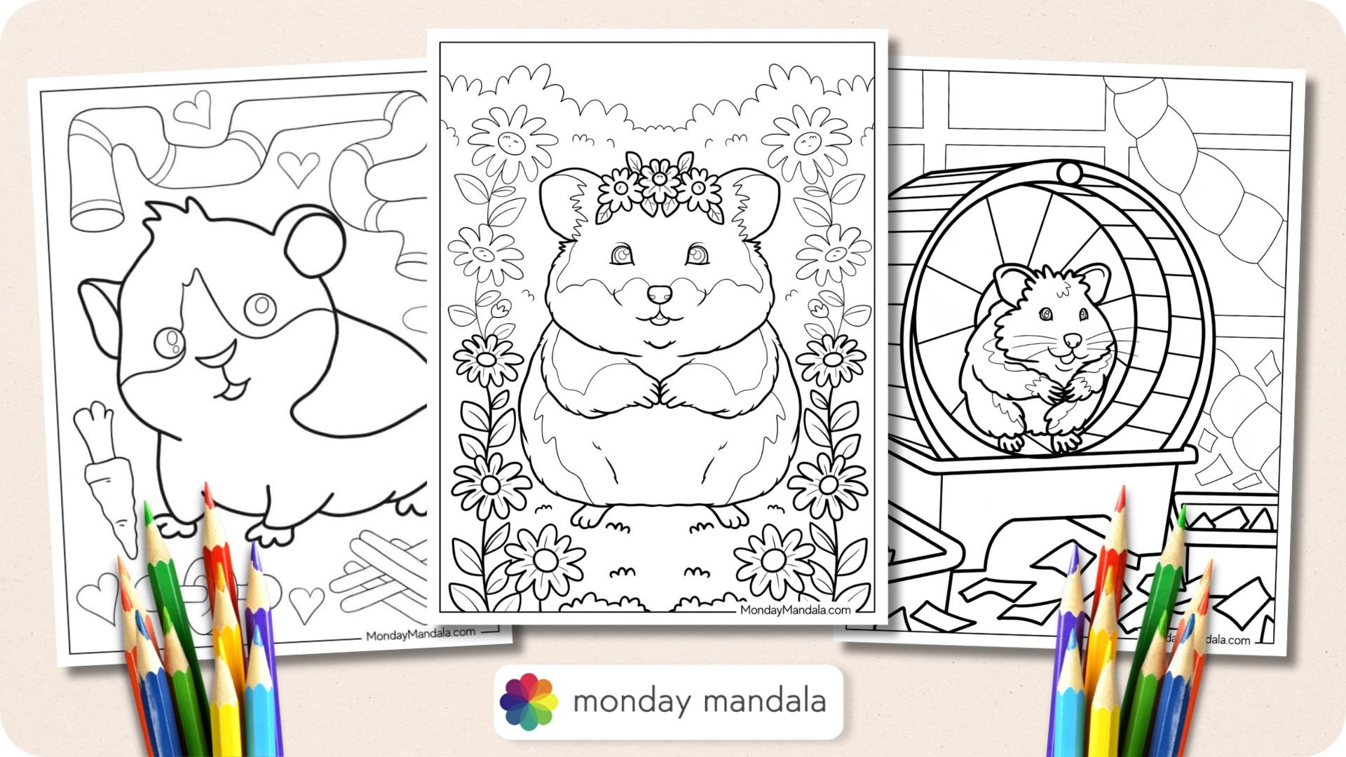 Hamster Coloring Pages Featured Image v2
