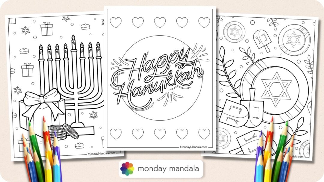20 Hanukkah Coloring Pages (Free PDF Printables)