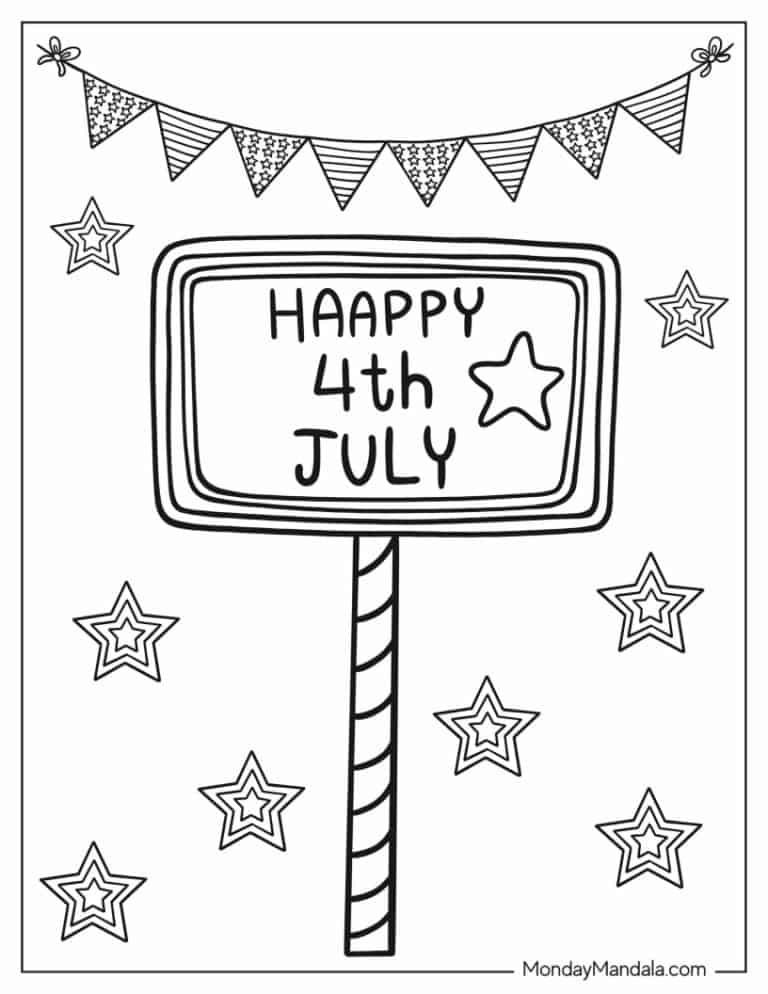4th of July Coloring Pages (35 Free PDF Printables)