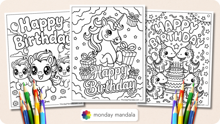 Happy Birthday Coloring Pages Featured Image v2