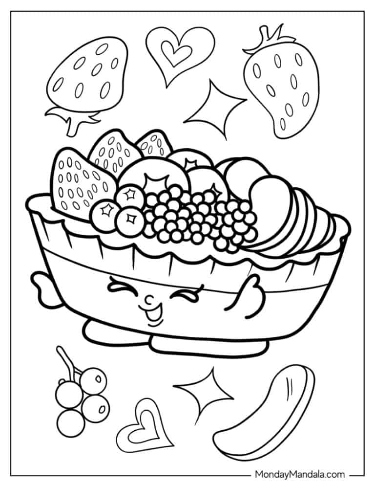 66 Shopkins Coloring Pages (Free PDF Printables)