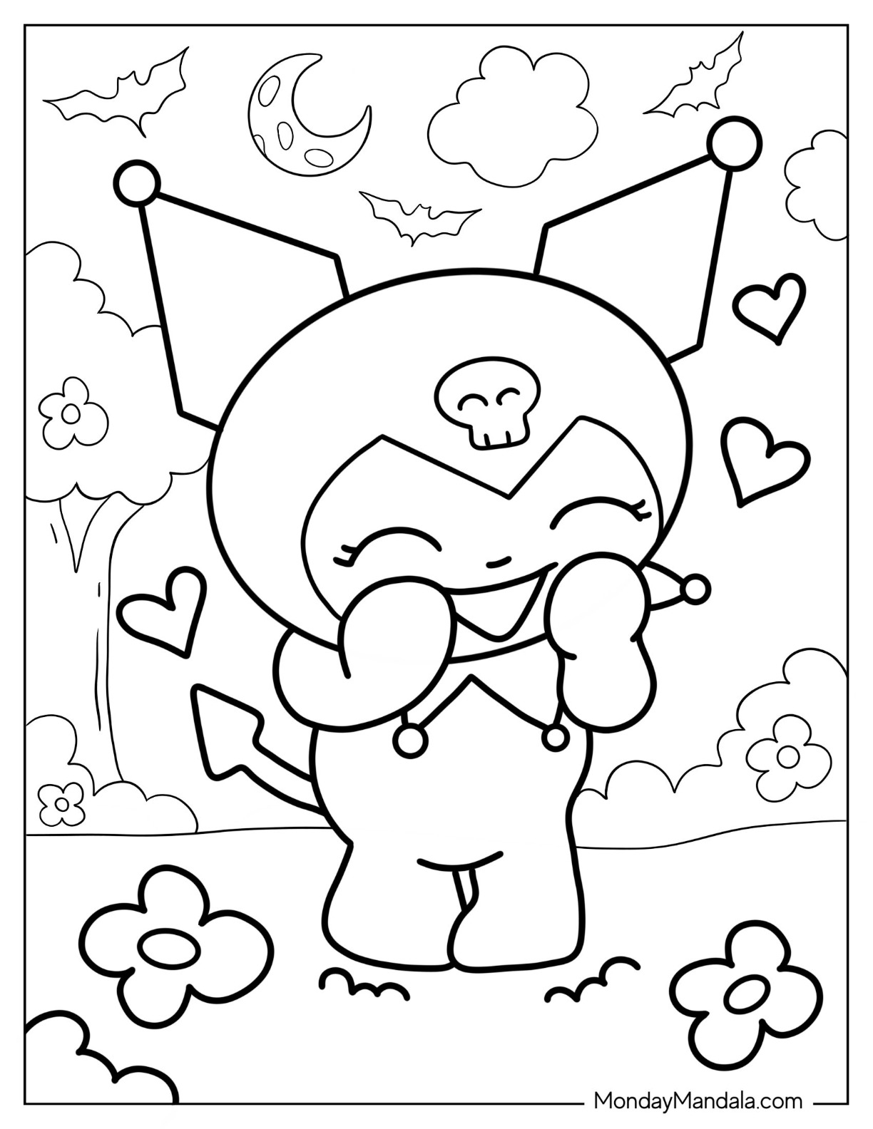 Printable Kuromi Coloring Pages Jenny Printable Printable Kuromi Coloring Pages Jenny Printable