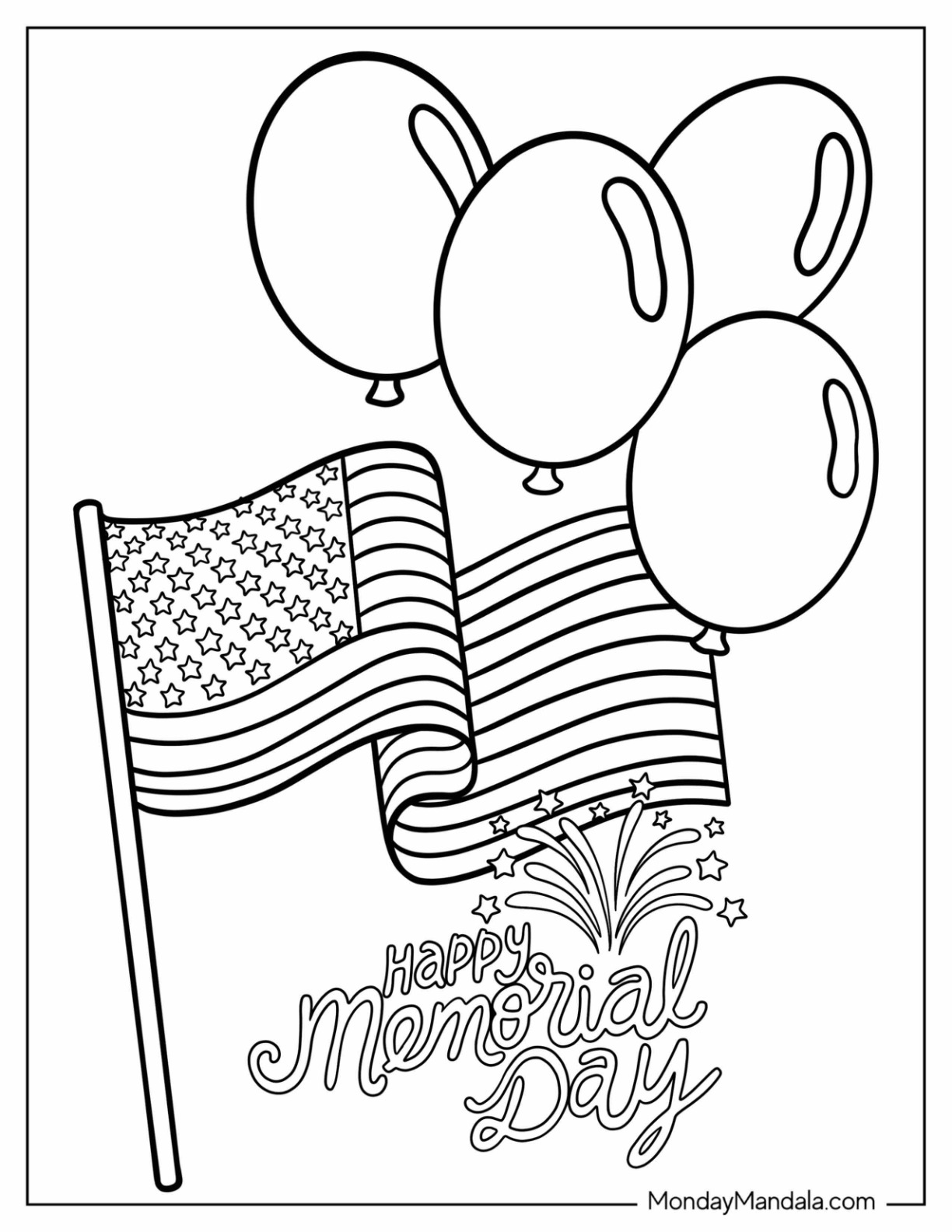 Memorioal Day Coloring Pages 2025 