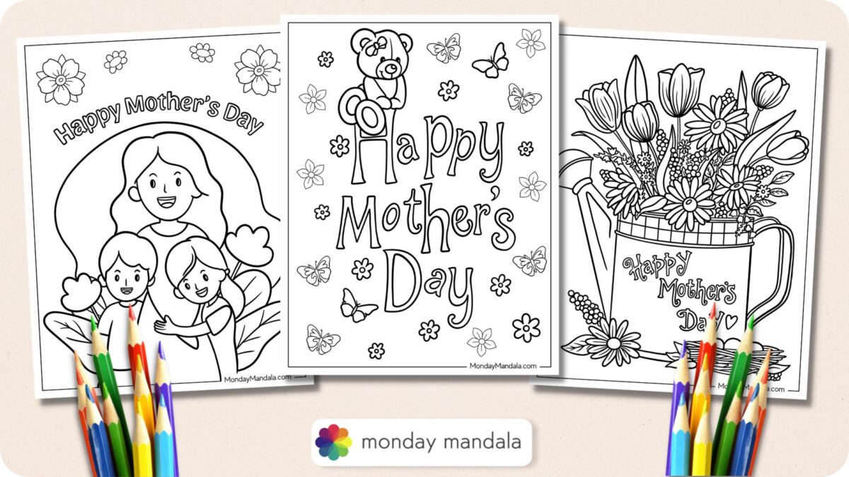 20 Mother's Day Coloring Pages (Free PDF Printables)