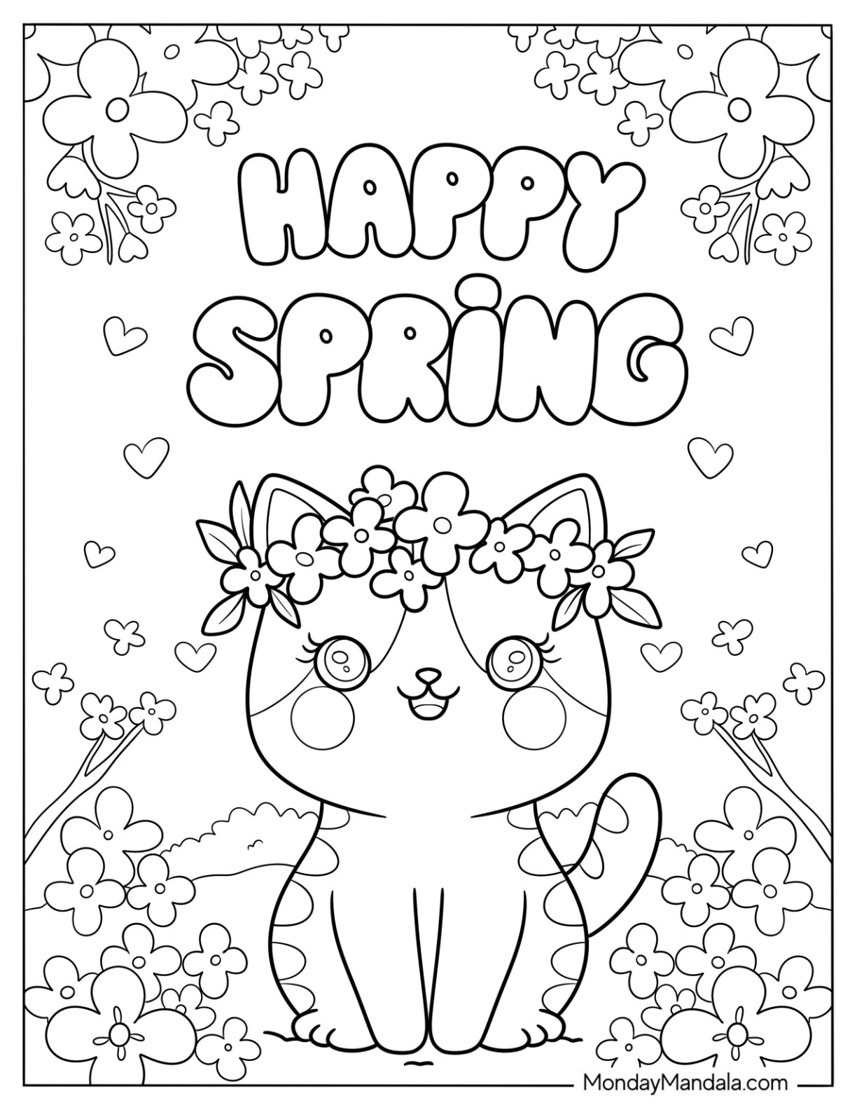 Printable Spring Coloring Pages Free Prntbl concejomunicipaldechinu