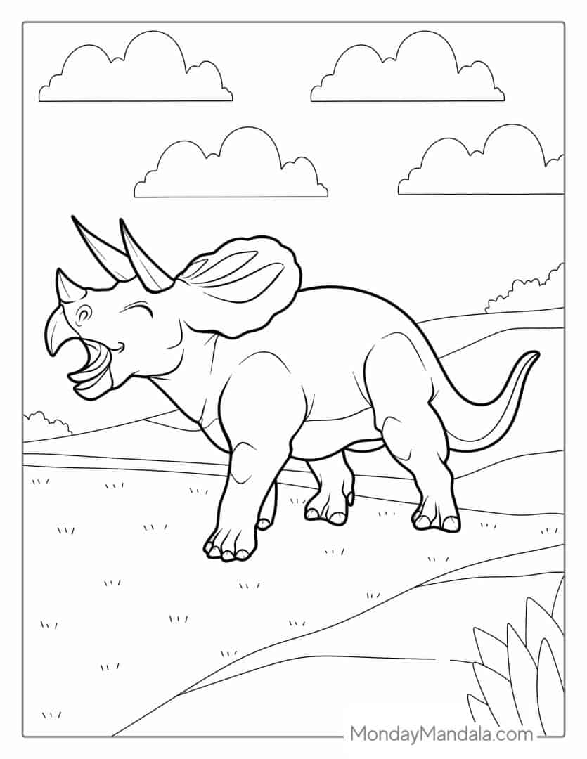 20 Triceratops Coloring Pages (Free PDF Printables)