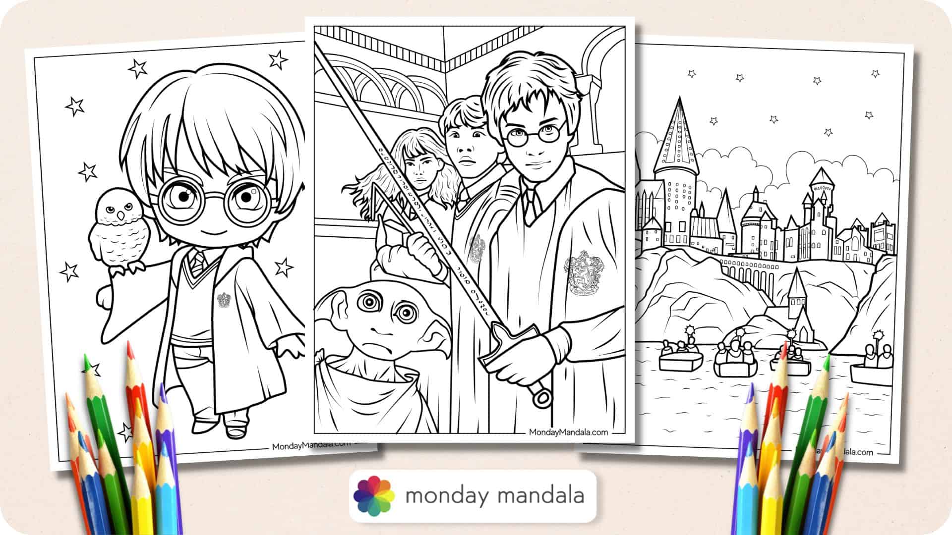 Harry Potter Coloring Pages Download Harry Potter Characters Coloring