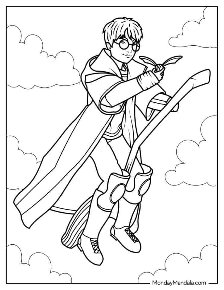 44 Harry Potter Coloring Pages (Free PDF Printables)