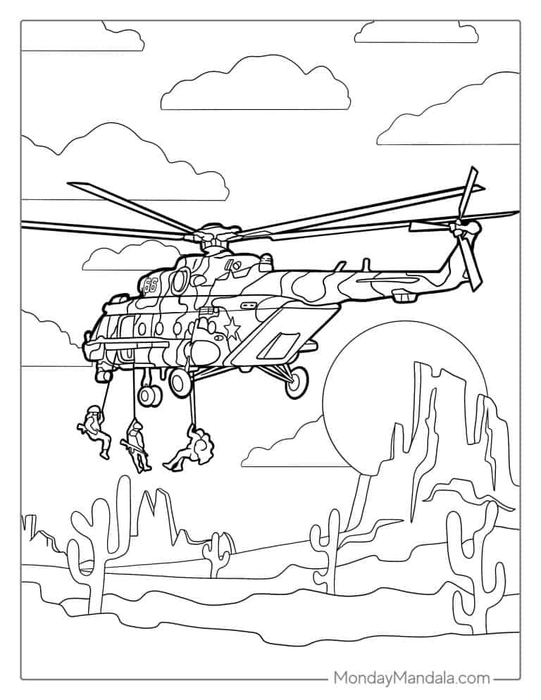 36 Helicopter Coloring Pages (Free PDF Printables)