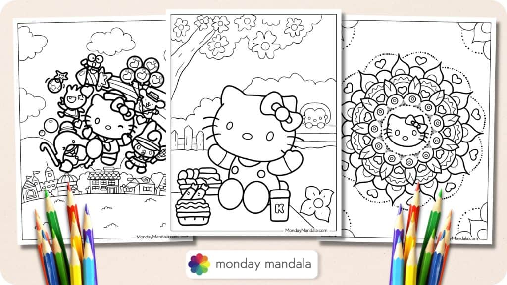 68 Hello Kitty Coloring Pages (Free PDF Printables)
