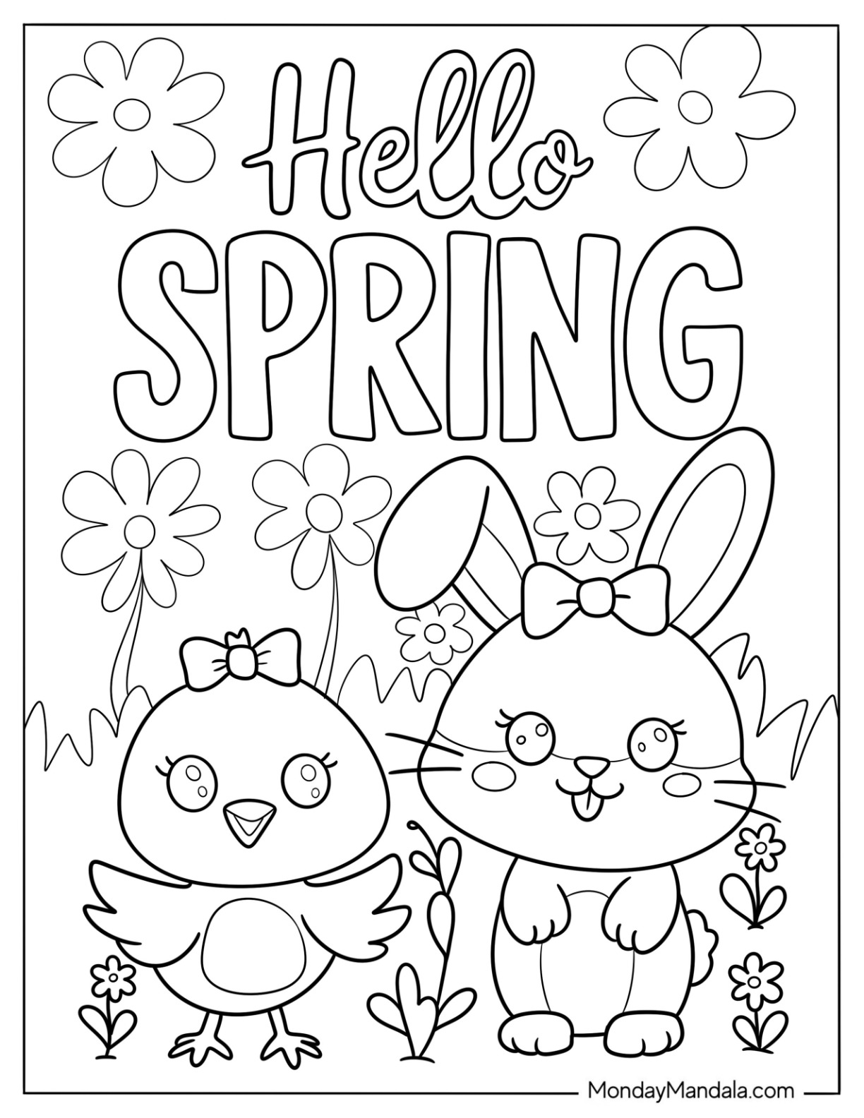 35 Free Printable Spring Coloring Pages
