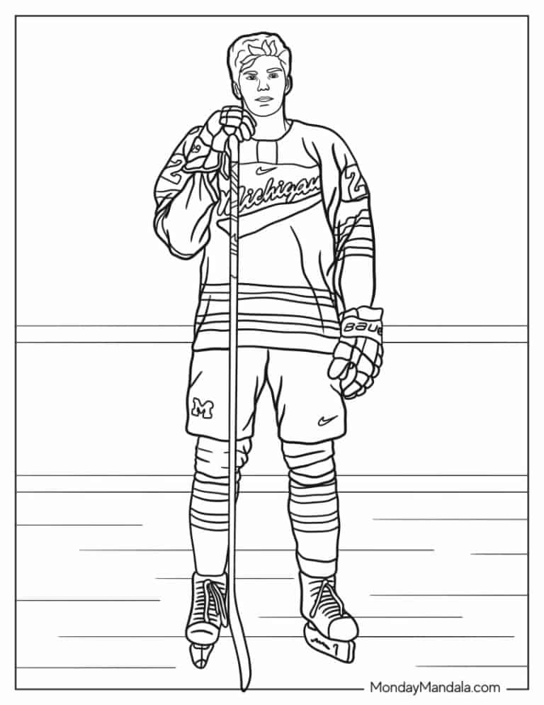36 Hockey & NHL Coloring Pages (Free PDF Printables)