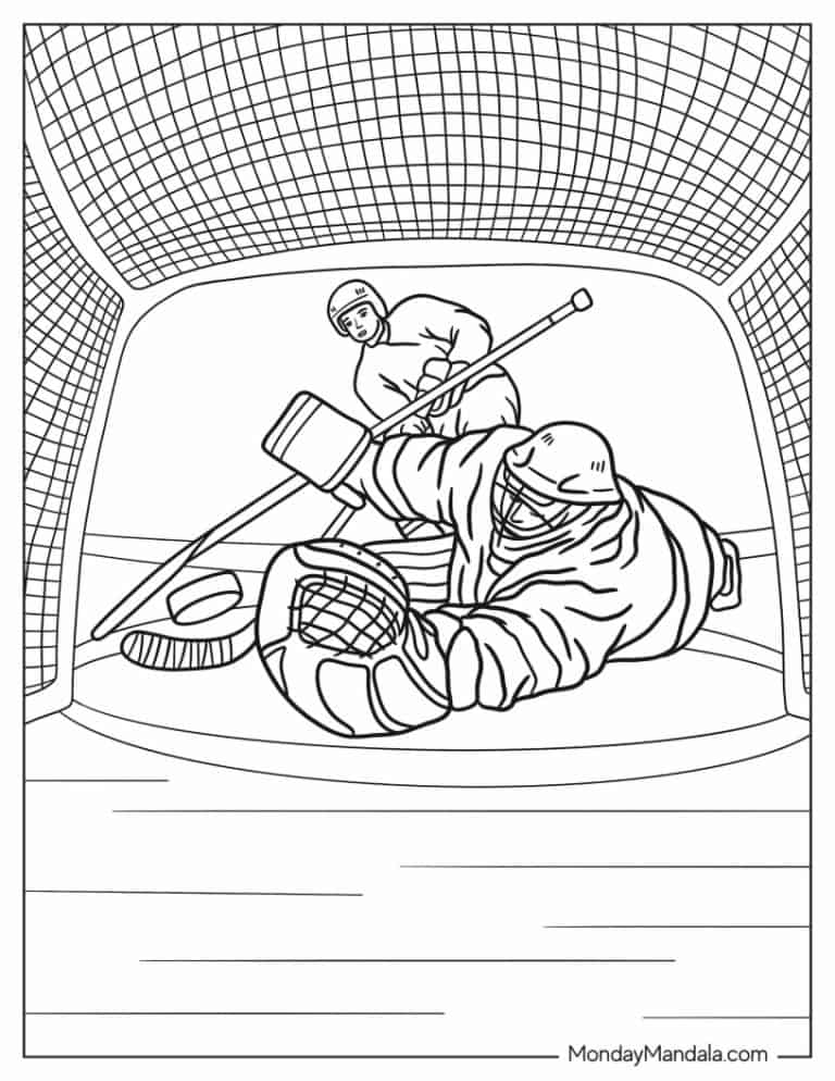 36 Hockey & NHL Coloring Pages (Free PDF Printables)