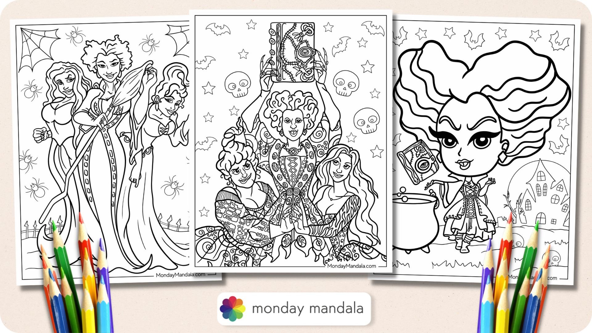 Disney Hocus Pocus Colouring Book: colour your way through Salem