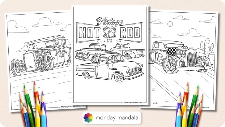 Hot Rod Coloring Pages Featured Image v2