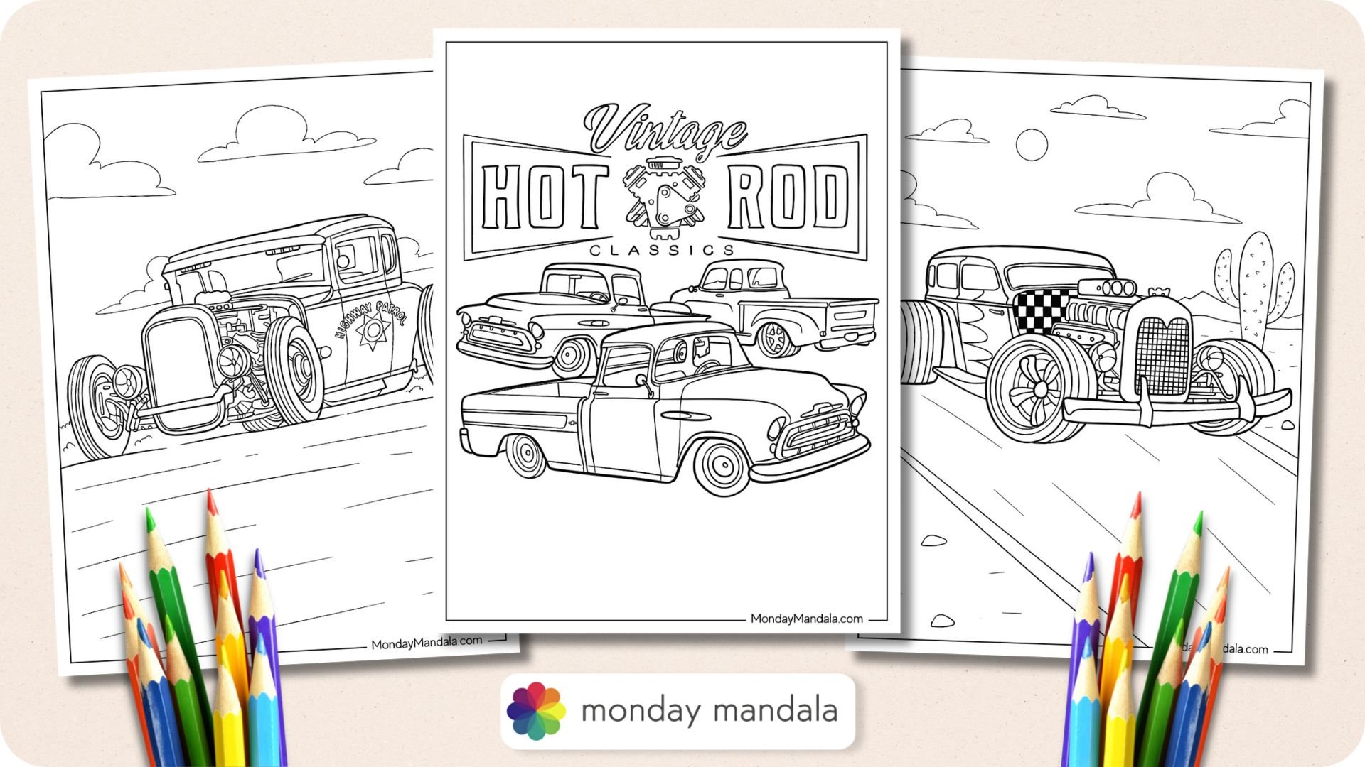 Hot Rod Coloring Pages Featured Image v2