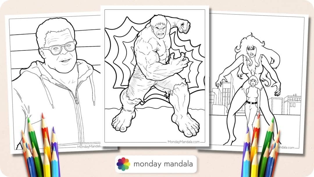 33 Hulk Coloring Pages (Free PDF Printables)