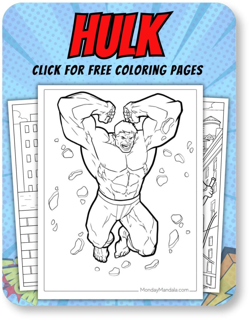 800 Superhero Coloring Pages (Free PDF Printables)