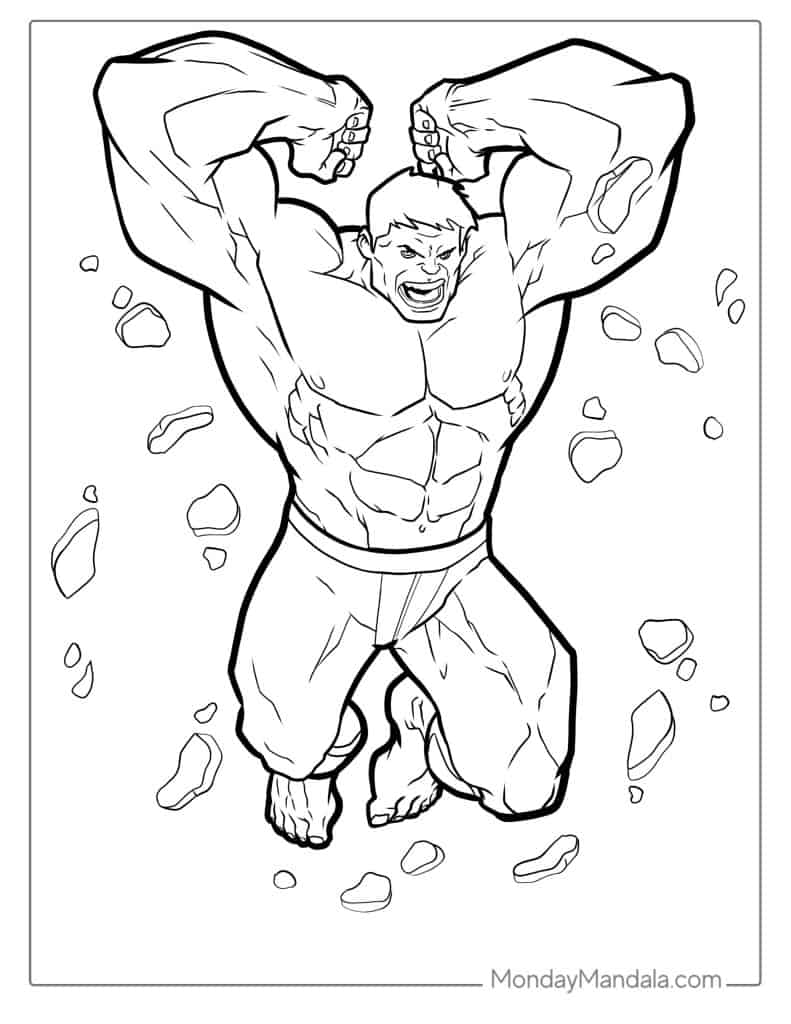 Free Incredible Hulk Coloring Pages For Kids