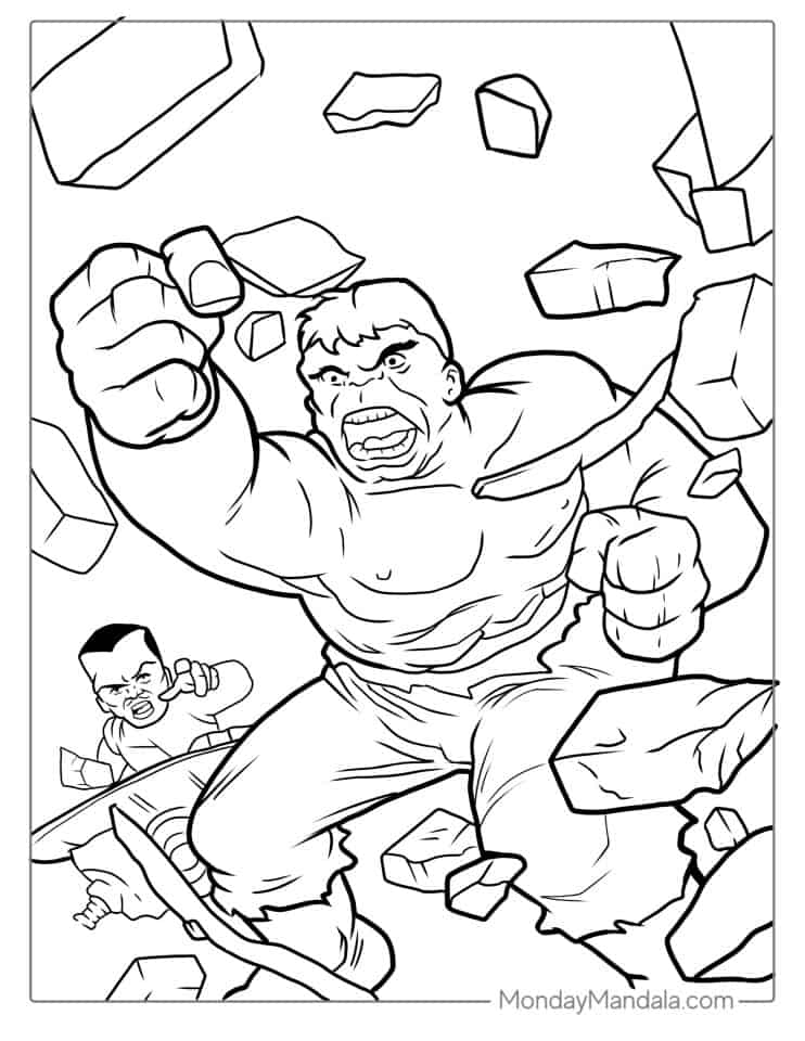 33 Hulk Coloring Pages (Free PDF Printables)