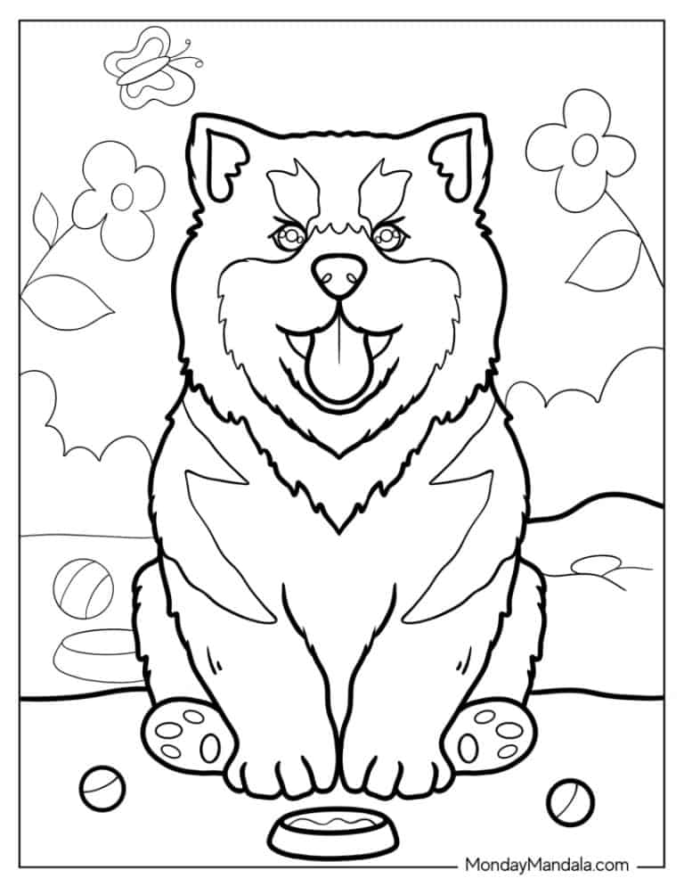 32 Puppy Coloring Pages (Free PDF Printables)