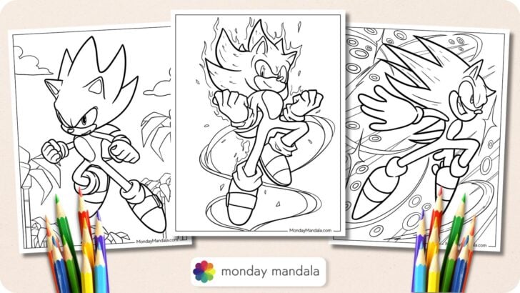Hyper Sonic Coloring Pages Featured Image