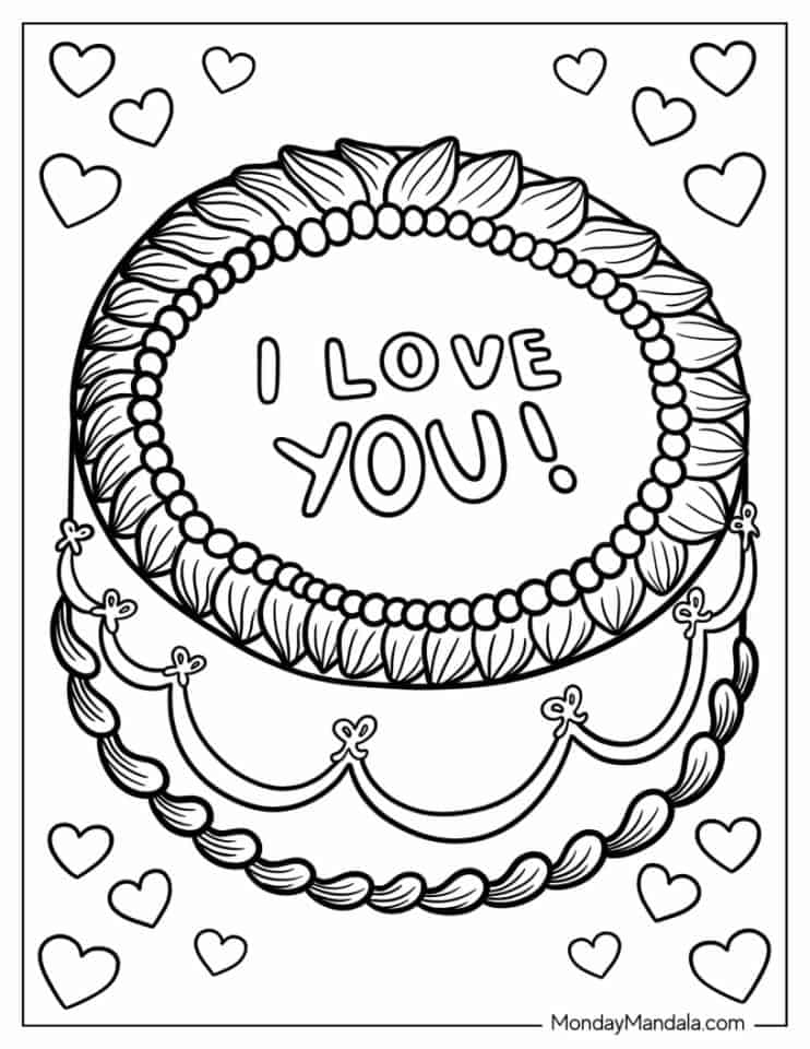 22 I Love You Coloring Pages (Free PDF Printables)