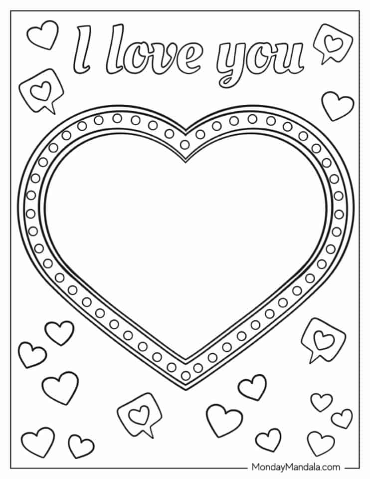 60 Heart Coloring Pages (Free PDF Printables)