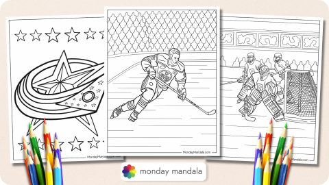 22 Hockey &amp; NHL Coloring Pages (Free PDF Printables)
