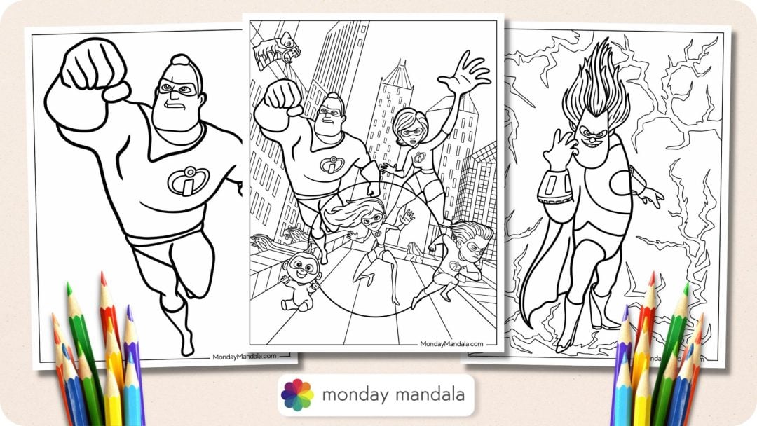 20 Incredibles Coloring Pages (Free PDF Printables)