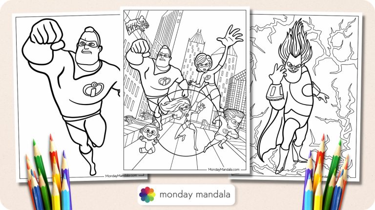 20 Incredibles Coloring Pages (Free PDF Printables)